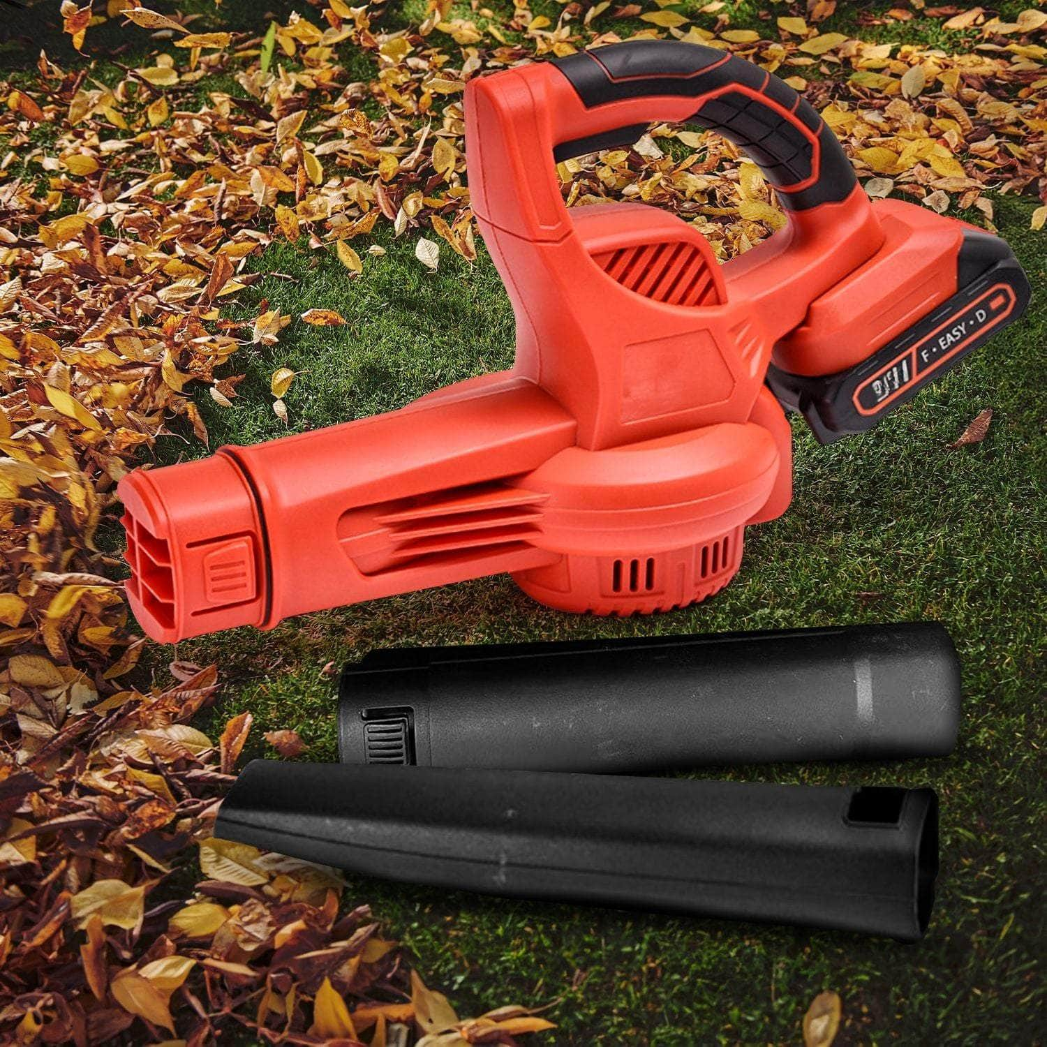 Red & Black Cordless Leaf Blower Bundle