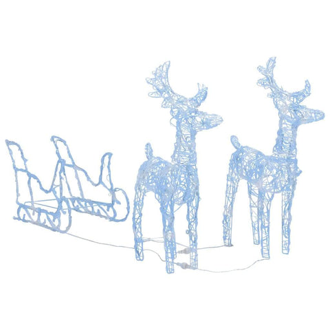 Reindeers & Sleigh Christmas Decoration 160 LEDs /Acrylic