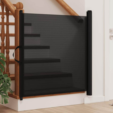 Retractable Pet Gate Black