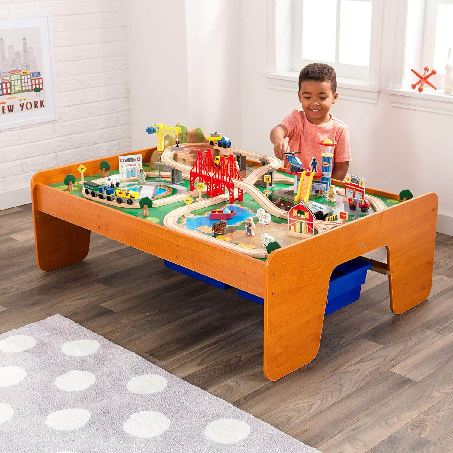 Ride Around Train Set And Table For Kids