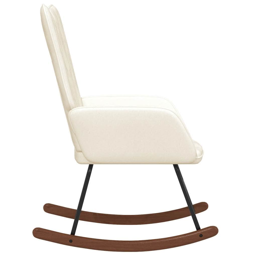 Rocking Chair White Velvet