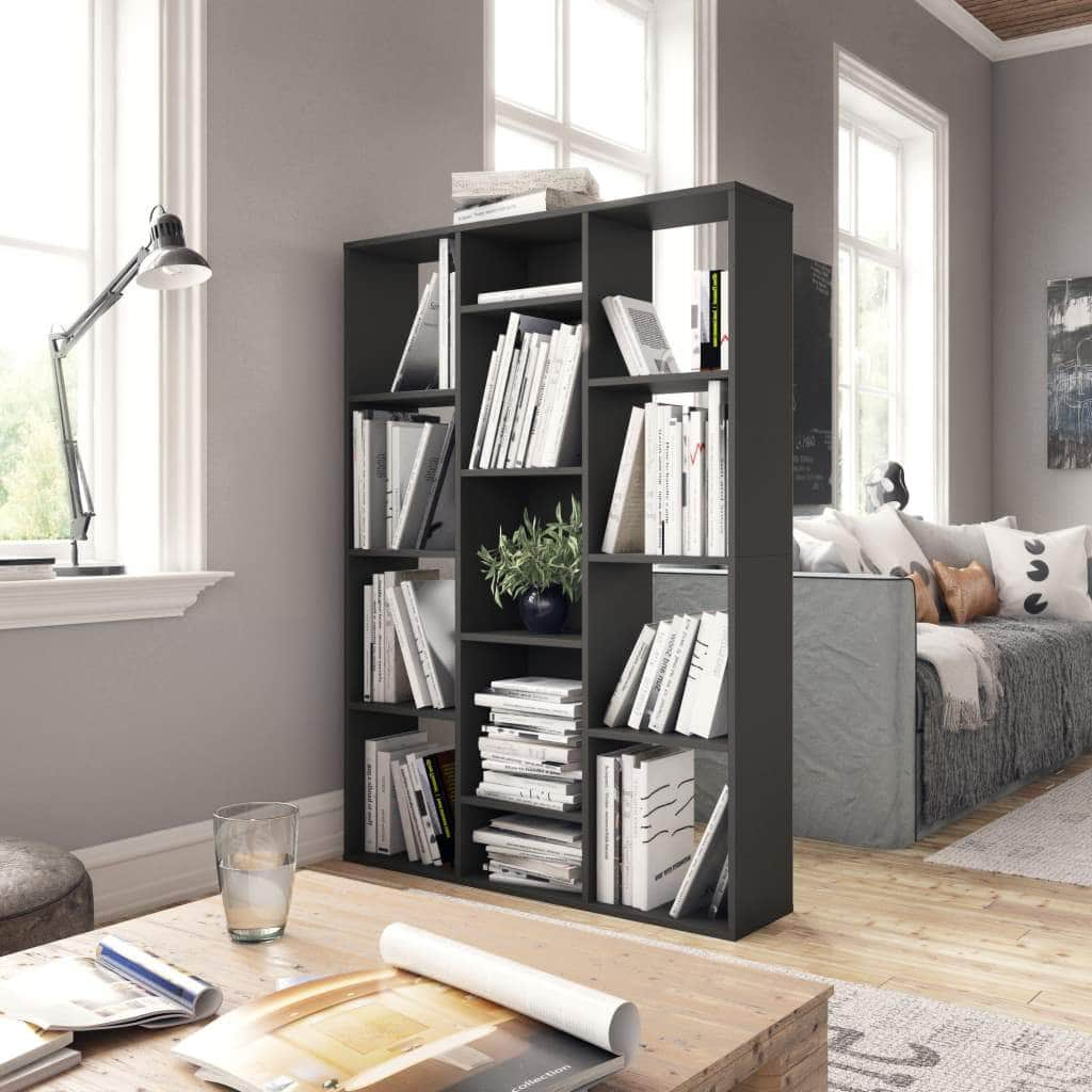 Room Divider/Book Cabinet  Grey Chipboard