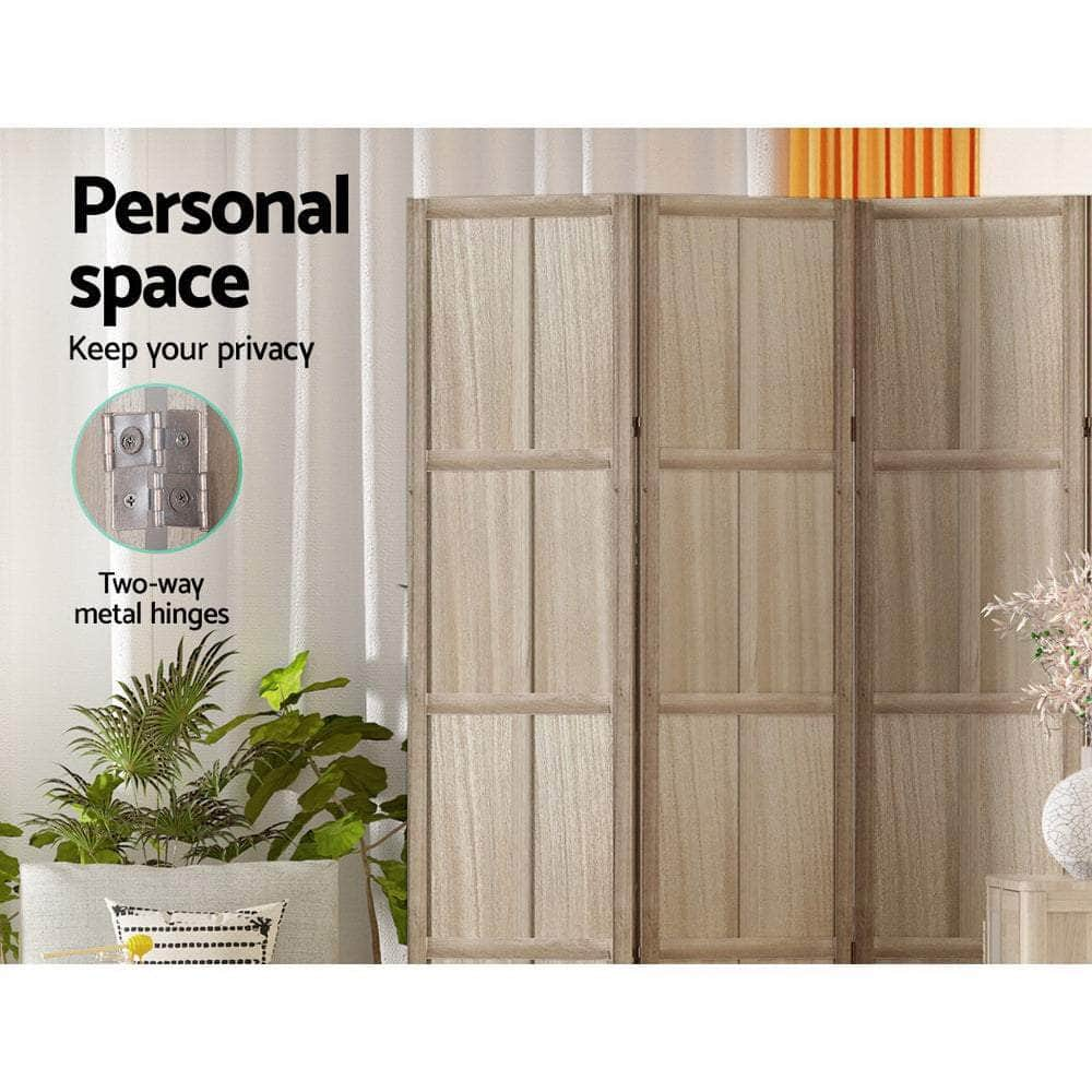 Room Divider Screen Privacy Wood Dividers Stand 3 Panel Brown