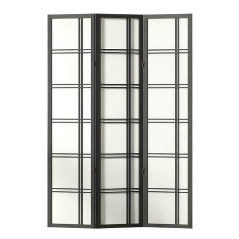 Room Divider Screen Privacy Wood Dividers Stand 3 Panel Nova Black