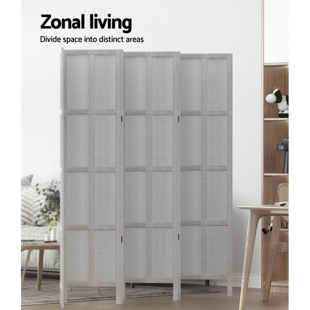 Room Divider Screen Privacy Wood Dividers Stand 6 Panel White