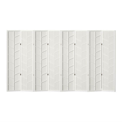 Room Divider Screen Privacy Wood Dividers Stand 8 Panel Archer White