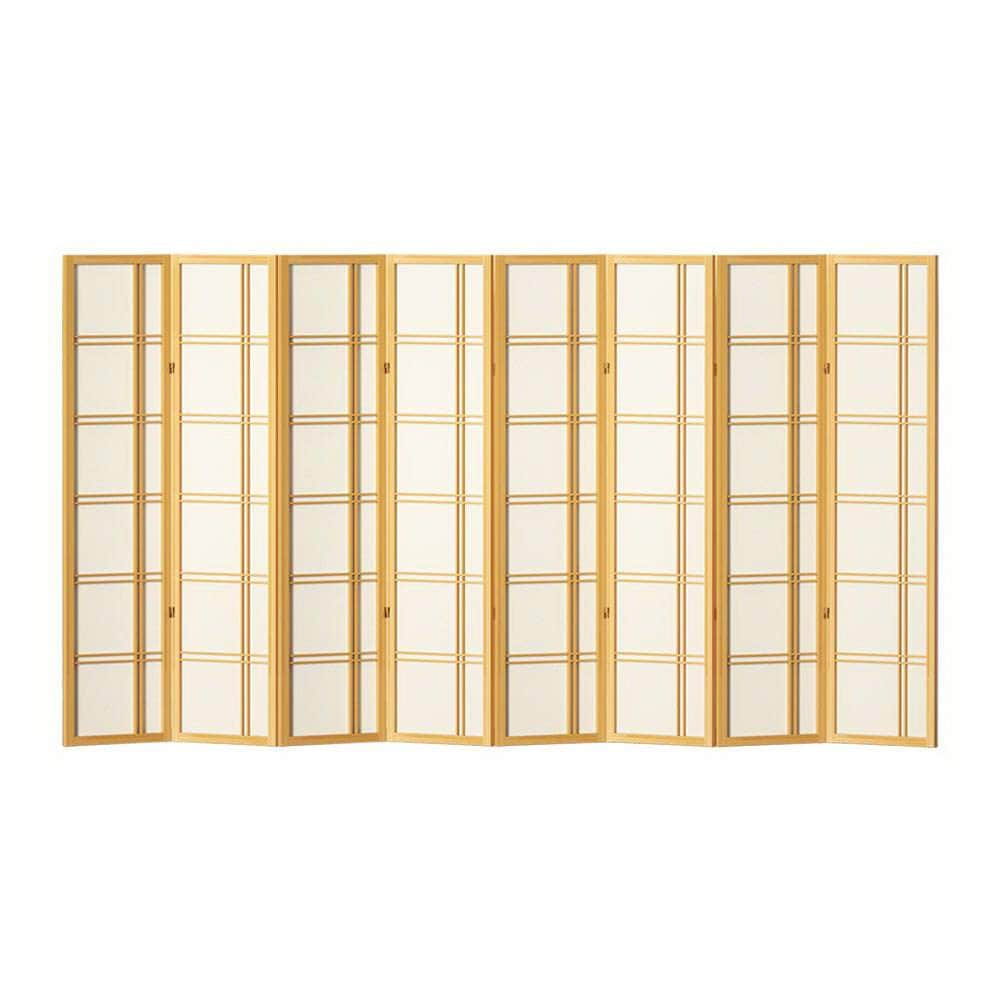 Room Divider Screen Privacy Wood Dividers Stand 8 Panel Nova Natural