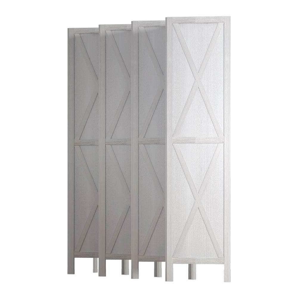 Room Divider Screen Privacy Wood Dividers Stand 8 Panel White