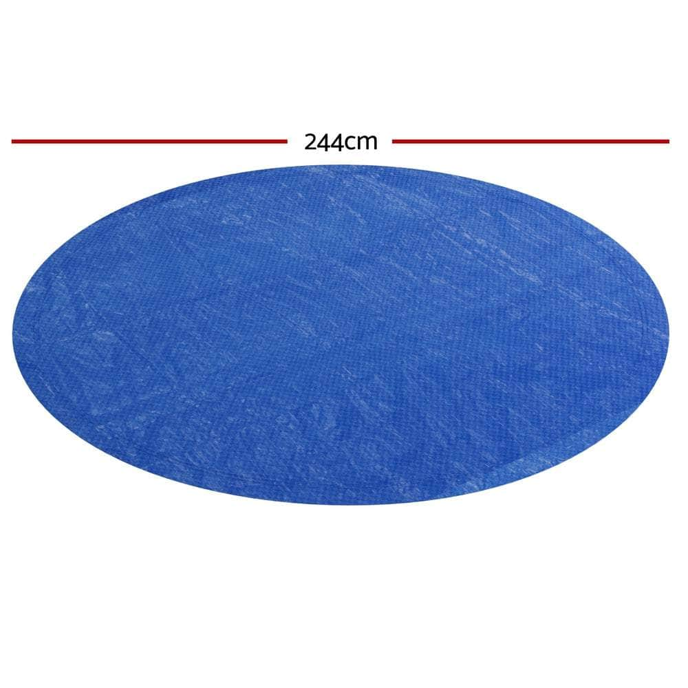 Round Pool Solar Cover - 2.44M Blue Blanket