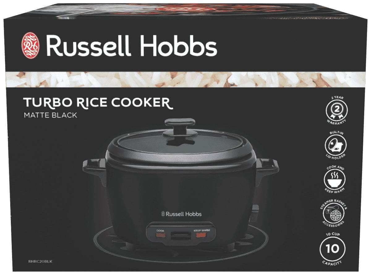 Russell Hobbs Turbo Rice Electric Pot Cooker RHRC20BLK