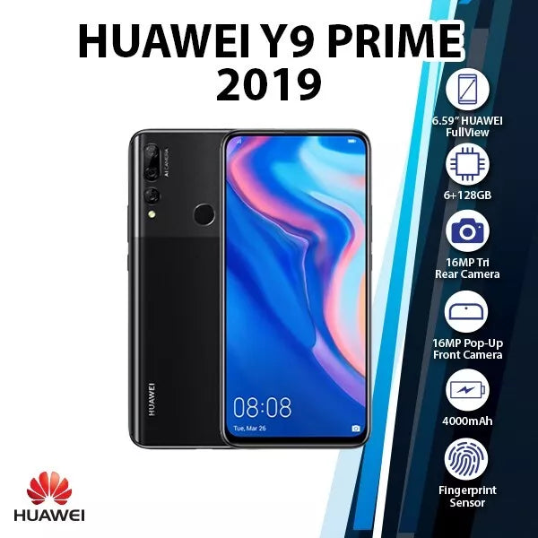 New Huawei Y9 Prime Dual SIM 6GB 128GB Black