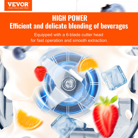 VEVOR Smoothie Blender 2L Commercial Countertop Blenders Smoothies Shakes