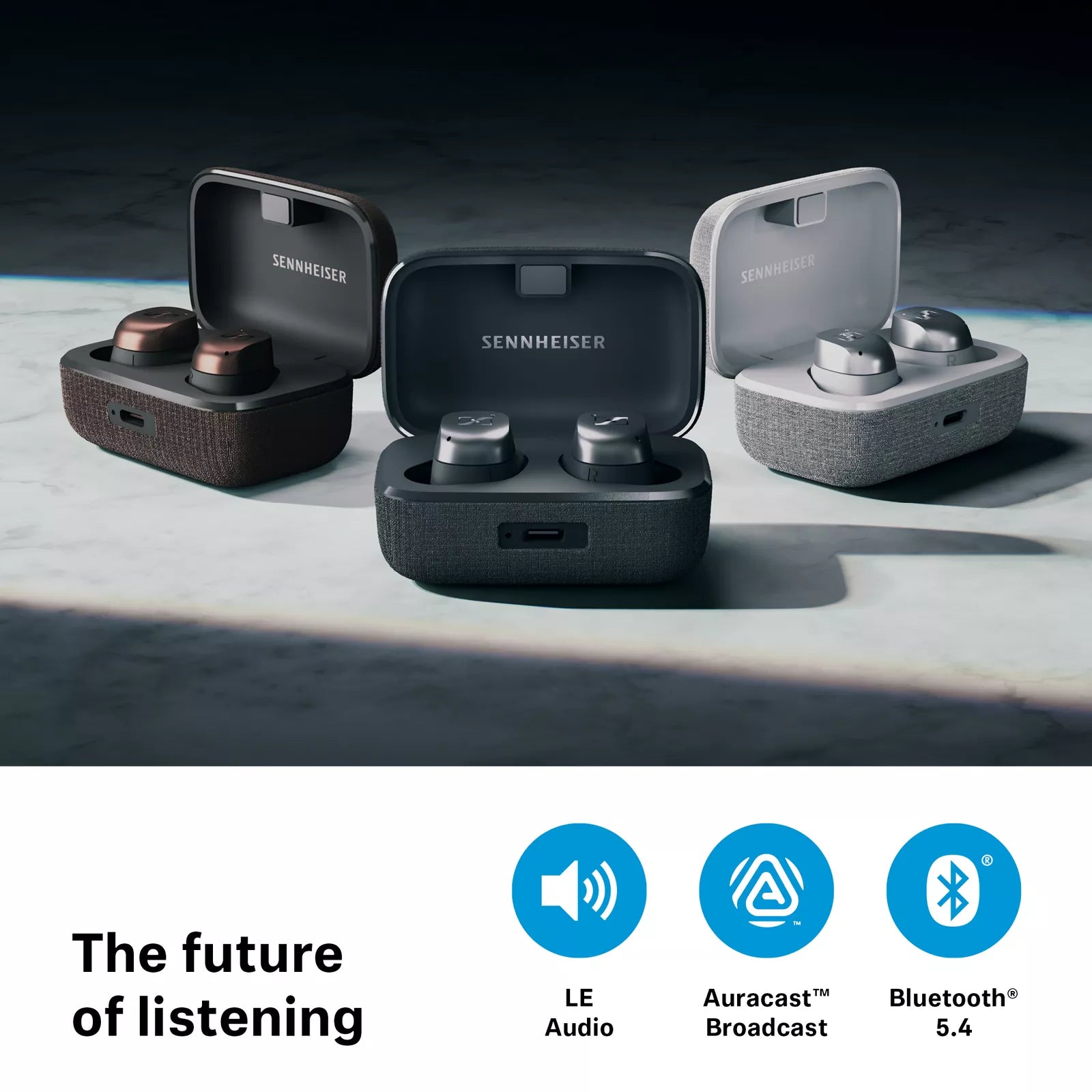 New Sennheiser Momentum True Wireless 4 Black Graphite Earbuds