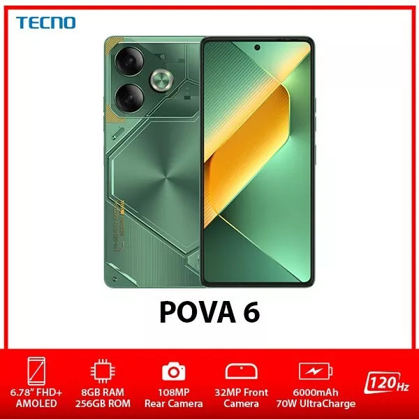 New TECNO Pova 6 8GB 256GB Dual SIM Green