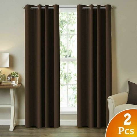 2X Blockout Eyelet Curtains Pair