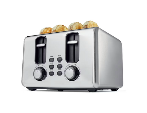 4 Slice Stainless Steel Toaster with High Lift