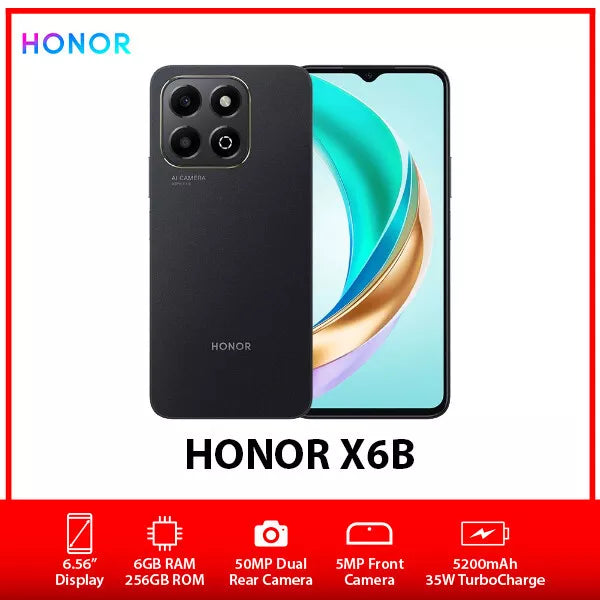 New HONOR X6b Dual SIM Unlocked Octa Core 6GB 256GB Android Green,Black