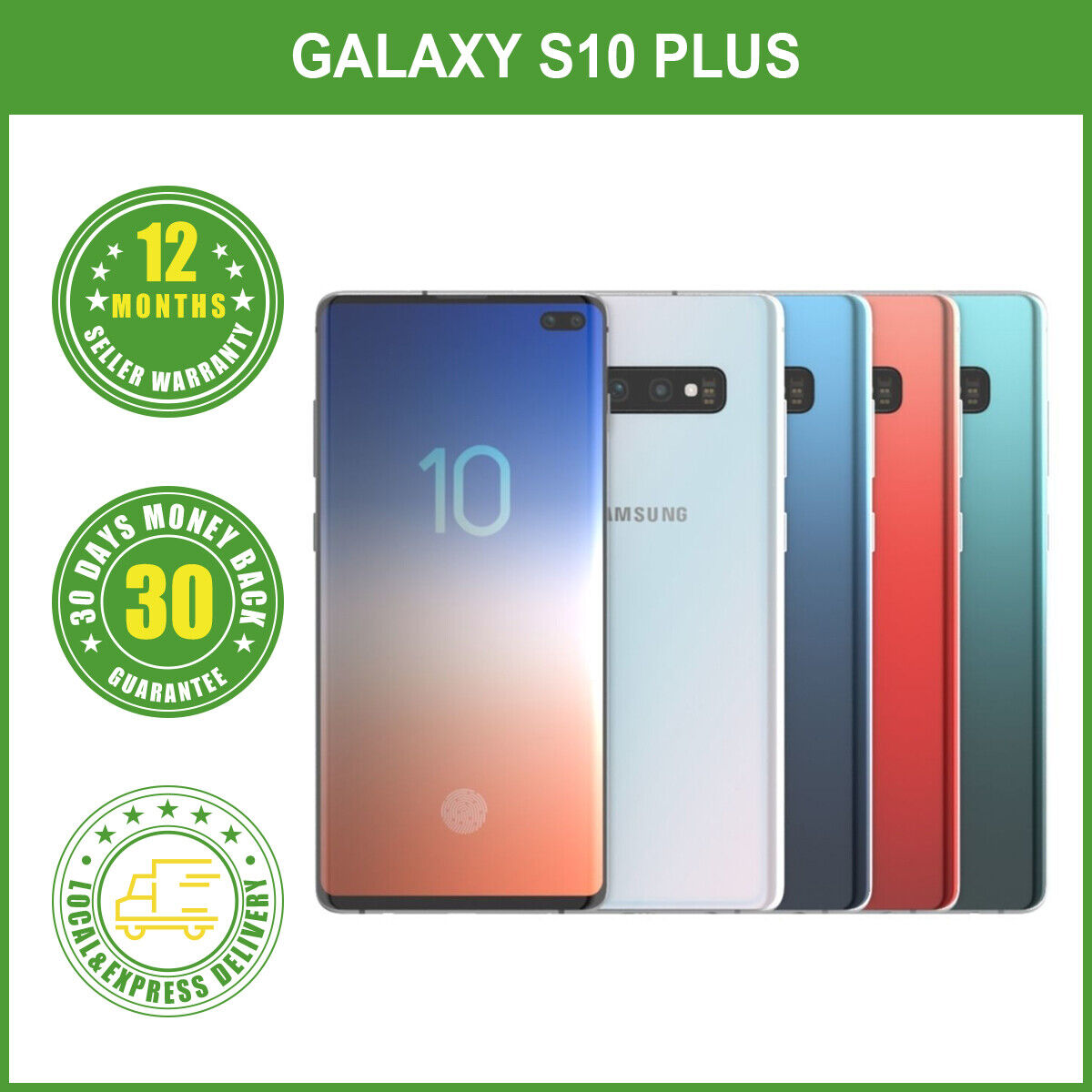 New 6.4" Samsung Galaxy Mobile Phone S10+ Plus Octa-core 512GB