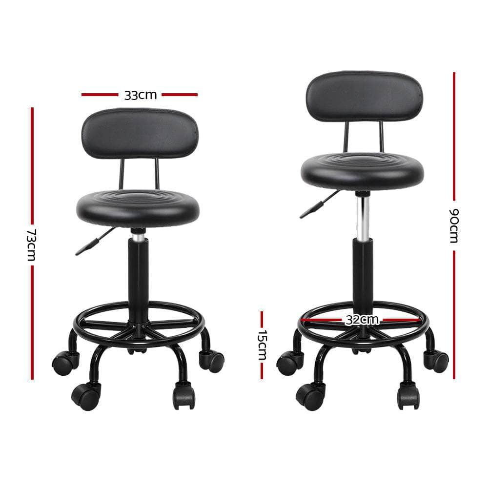 Salon Stool Swivel Chair Backrest