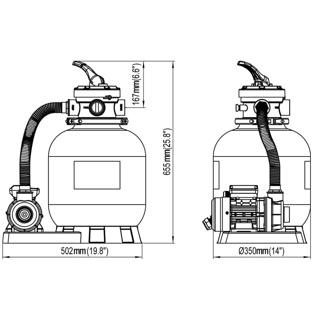 Sand Filter Pump 600 W 17000 l/h