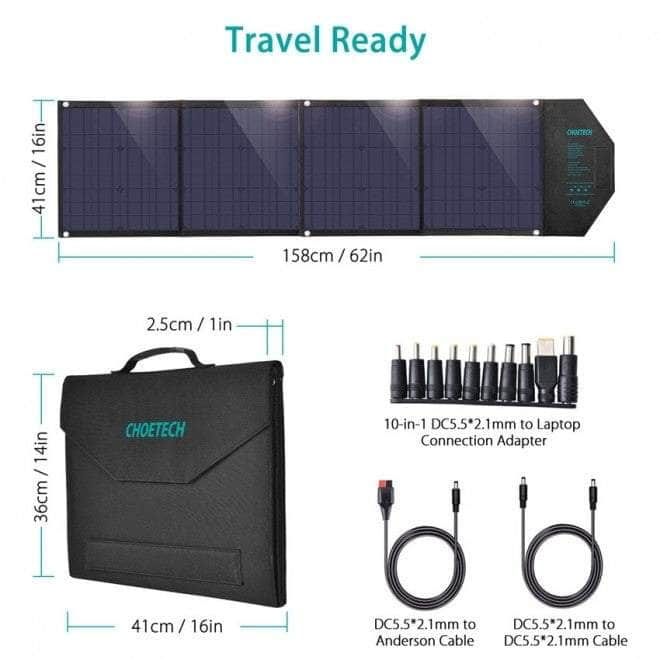 Sc007 Solar Panel Portable Charger 80W 18V With Usb-C Pd 30W