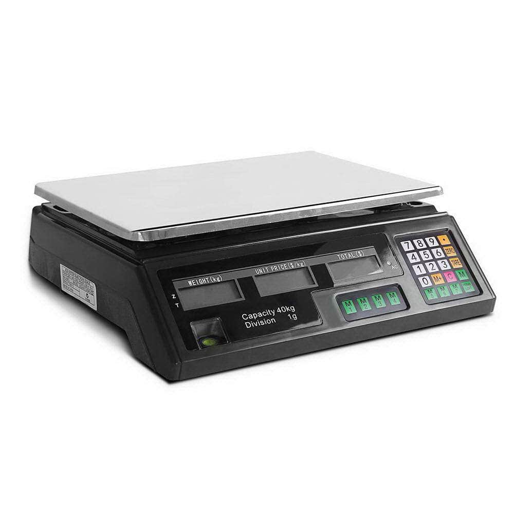 Scales Digital Kitchen 40Kg Weighing Scales Platform Scales Lcd Black