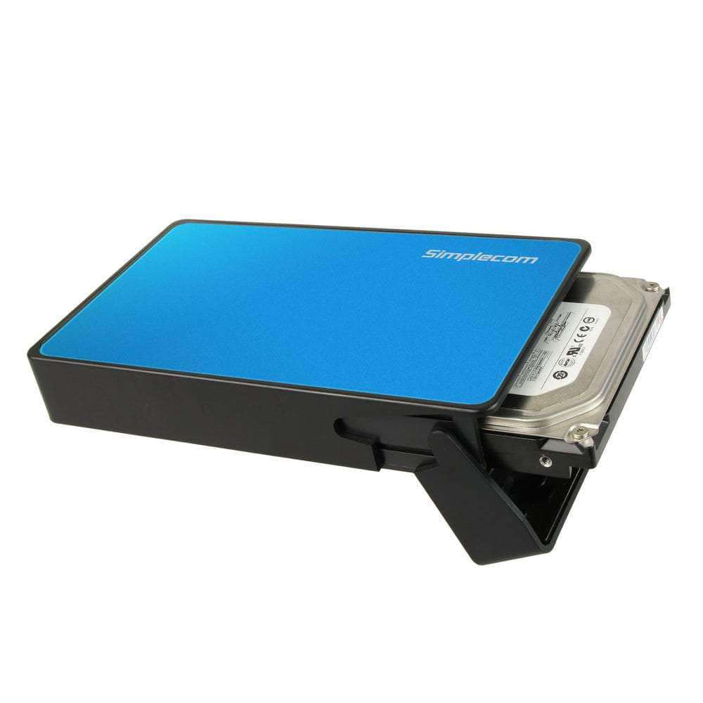 Se325 Tool Free 3.5" Sata Hdd To Usb 3.0 Hard Drive Enclosure Blue