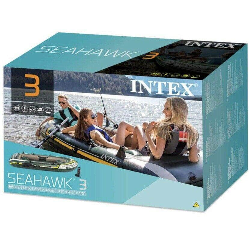 Seahawk 3 Person Inflatable Boat Fishing Boat Raft Set 68380Np Au