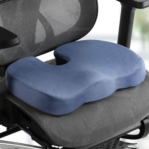 Seat Cushion Memory Foam Pillow Back Chair Pad Blue/Blue