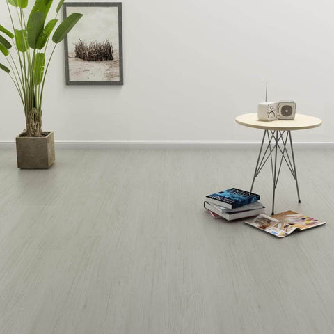 Self-adhesive Flooring Planks 4.46 mÂ² 3 mm PVC Light Grey