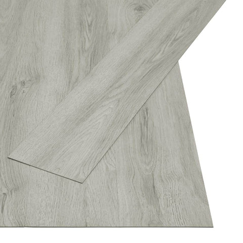 Self-adhesive Flooring Planks 4.46 mÂ² 3 mm PVC Light Grey