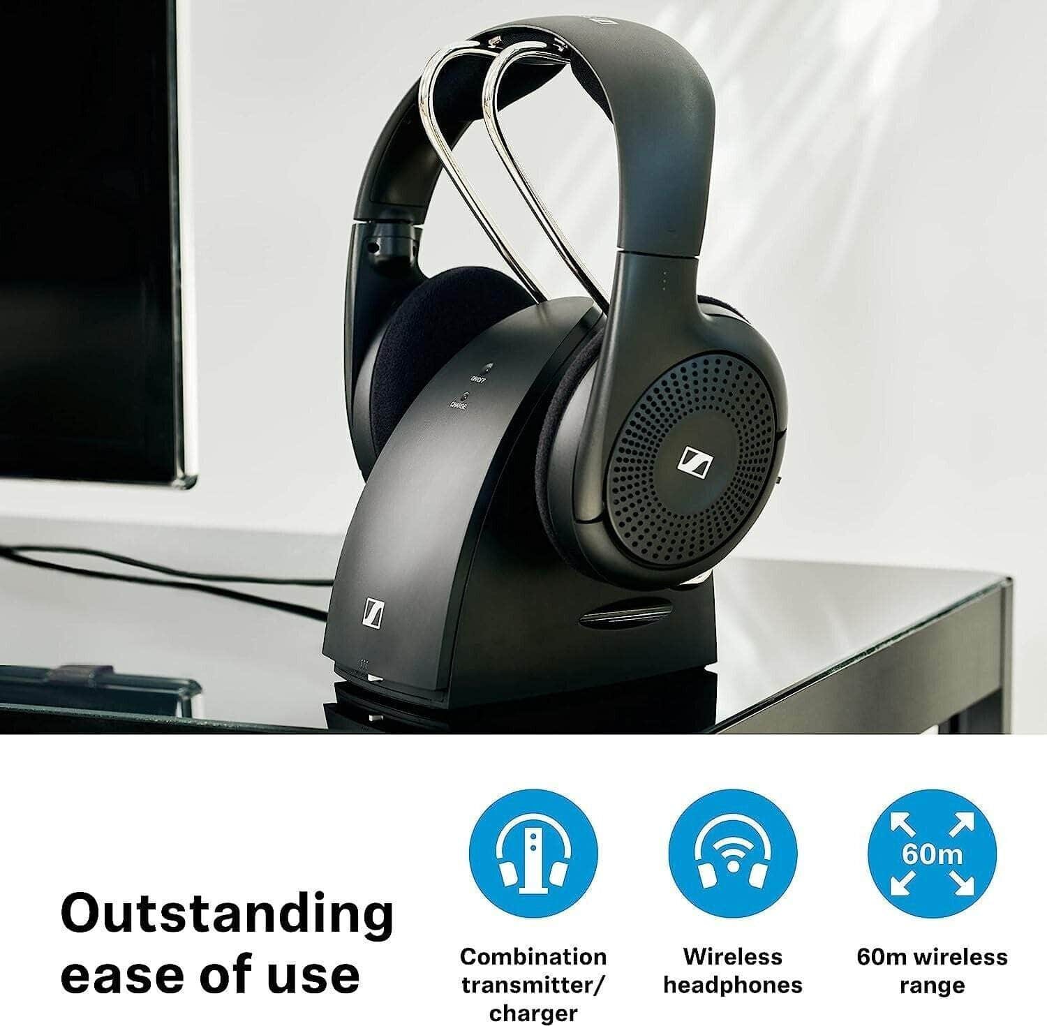 SENNHEISER RS 120-W WIRELESS TV HEADPHONES RECHARGEABLE