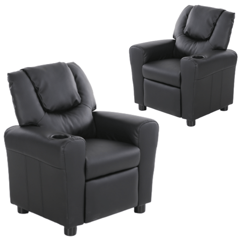 Set Of 1/2 Oliver Kids Recliner Chair