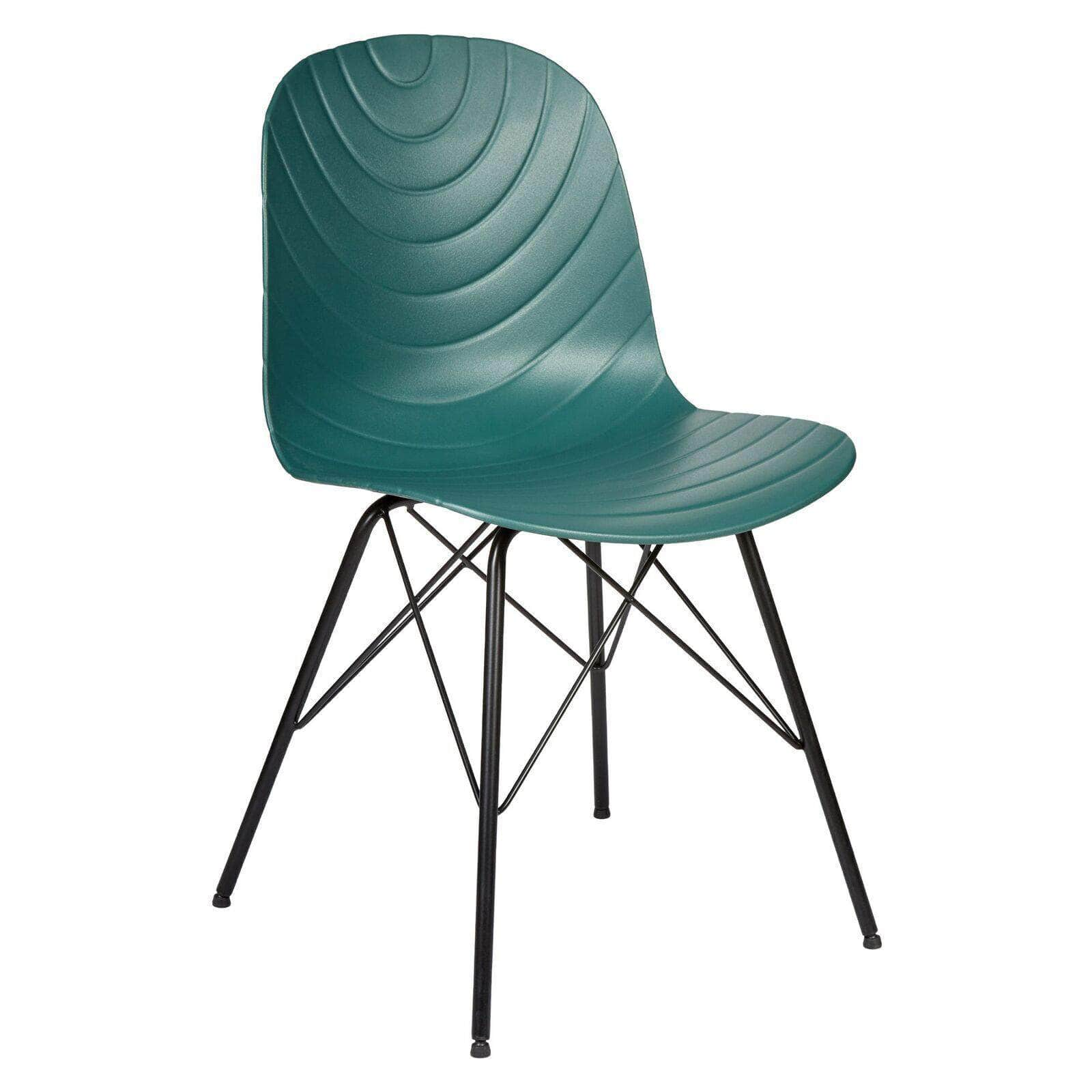 Set Of 2/4/6 Modern Republica Dining Chair - Dark Green