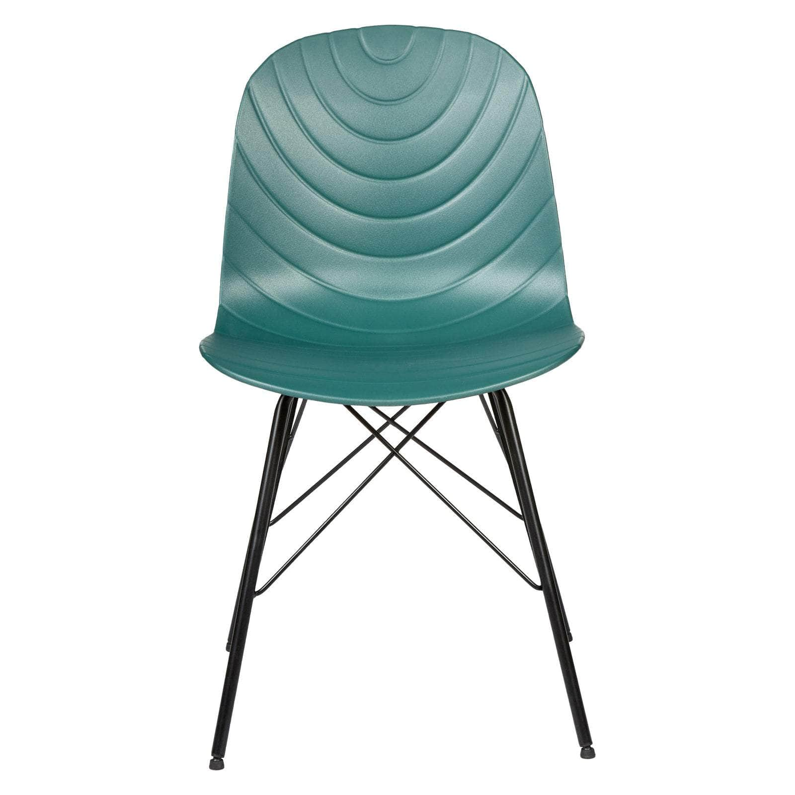 Set Of 2/4/6 Modern Republica Dining Chair - Dark Green