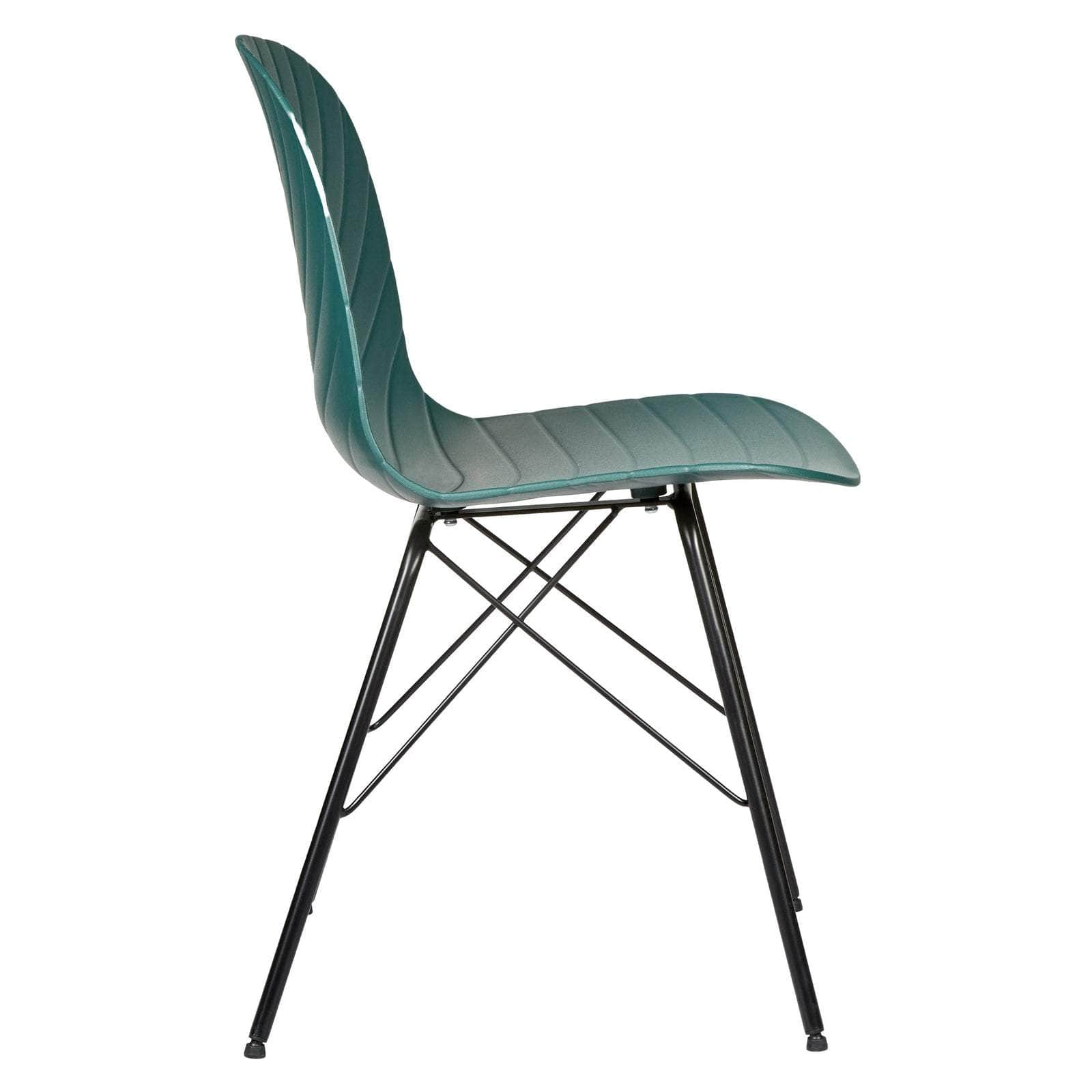 Set Of 2/4/6 Modern Republica Dining Chair - Dark Green