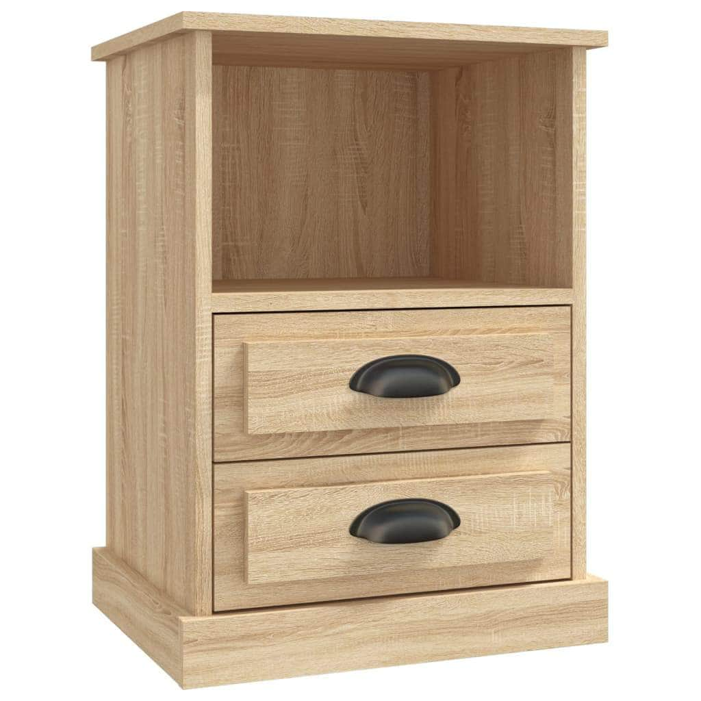 Set of 2 White Bedside Cabinets