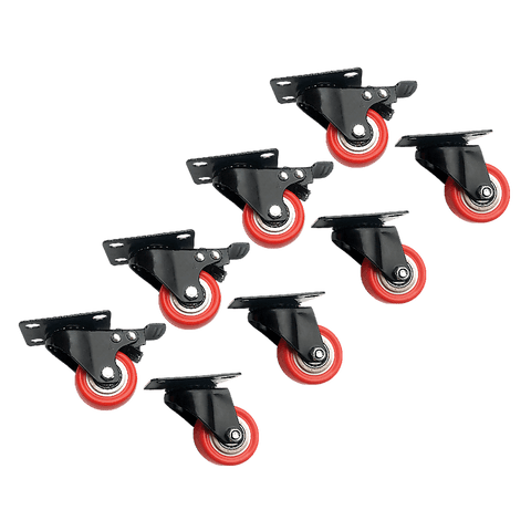 Set Of 8 Polyurethane Swivel Castor Wheels