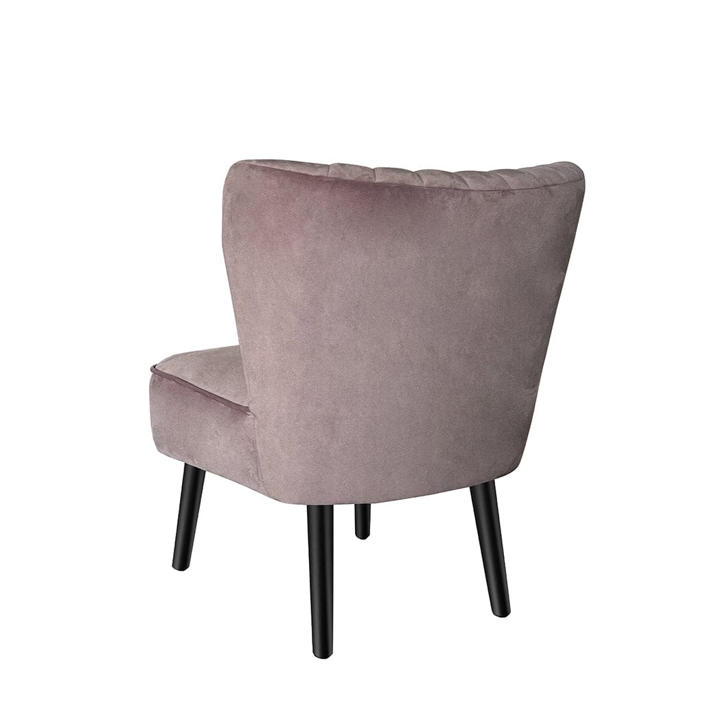 Shell Scallop Design: Black Velvet Accent Chair for Stylish Home