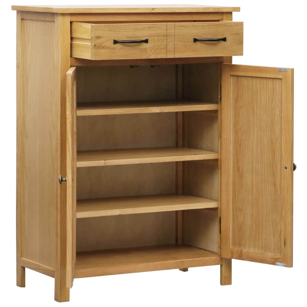 Shoe Cabinet Solid Oak Wood