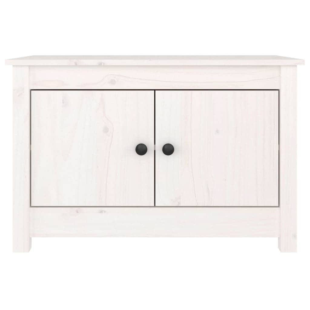 Shoe Cabinet White Solid Wood Pine