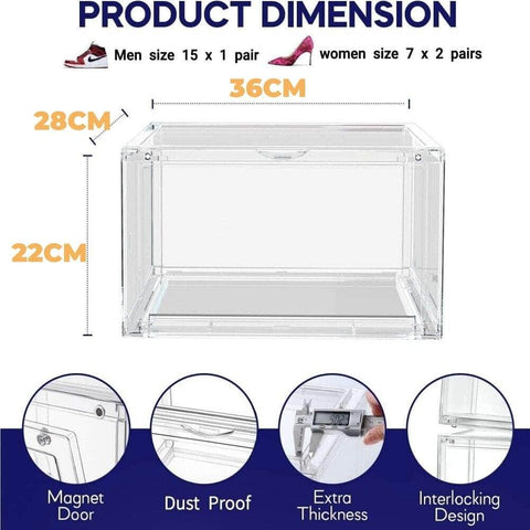 Clear Shoe Display Box Storage Case