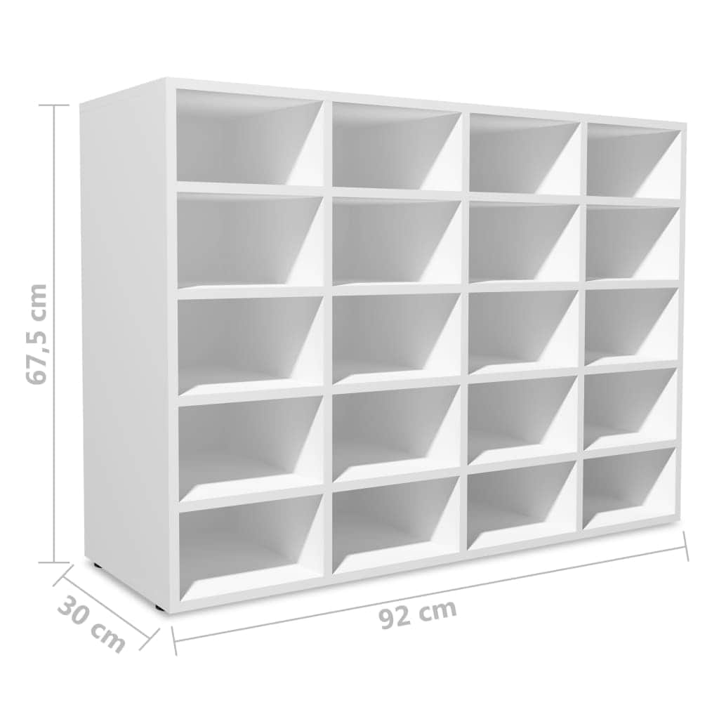 Shoe Rack Chipboard White