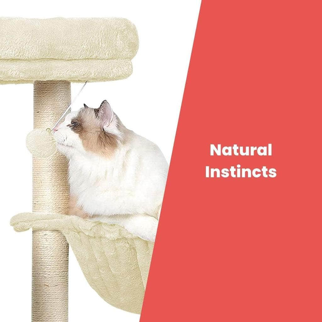 Shop the Ultimate 155cm Plush Cat Condo Cat Tree in Beige