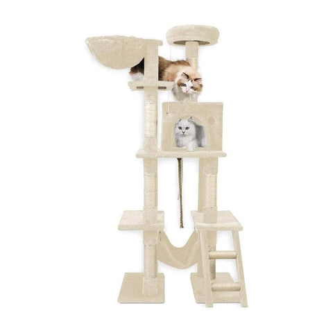 Shop the Ultimate 155cm Plush Cat Condo Cat Tree in Beige