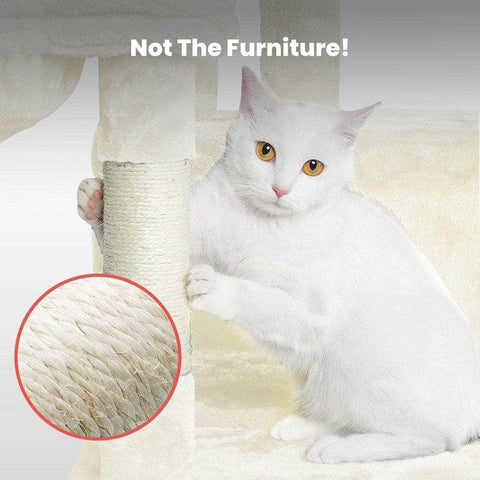 Shop the Ultimate 155cm Plush Cat Condo Cat Tree in Beige