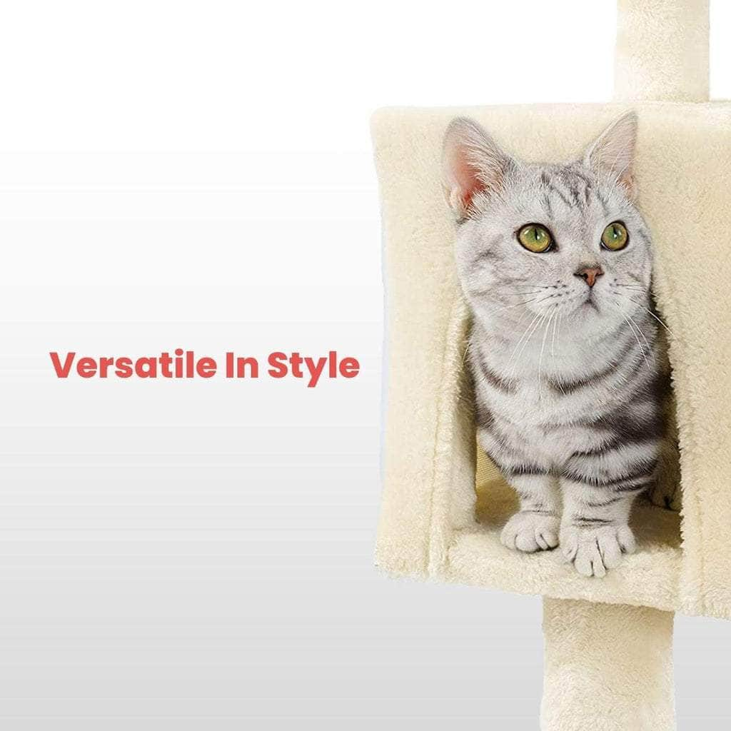 Shop the Ultimate 155cm Plush Cat Condo Cat Tree in Beige