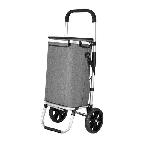 Shopping Trolley Cart 45Kg Foldable Grey