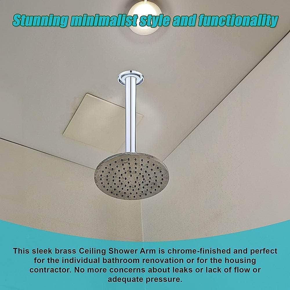 Shower Head Arm Wall Connector Round Bathroom Rainforest Showerhead