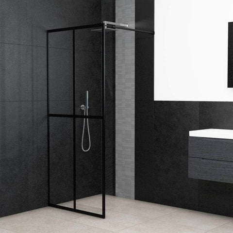 Shower Screen Transparent (glass) + black (profile)